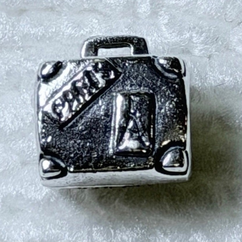 Pandora Suitcase Travel Charm 925 Sterling Silver Paris Eiffel Tower 790402